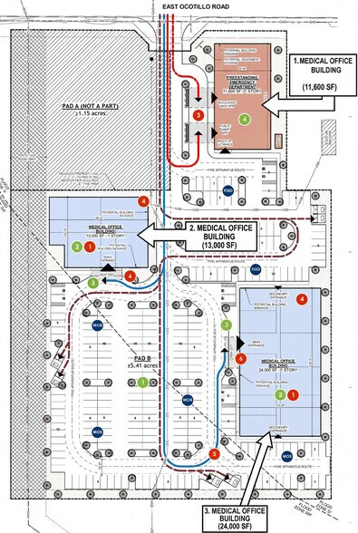 21551 E Ocotillo Rd, Queen Creek, AZ à louer - Plan de site – Image 2 sur 2
