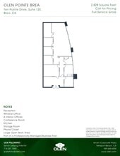 10 Pointe Dr, Brea, CA à louer Plan d’étage– Image 1 sur 1