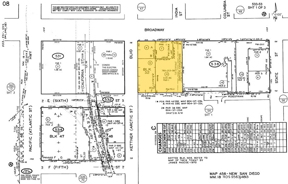 655 W Broadway, San Diego, CA à louer - Plan cadastral – Image 2 sur 17