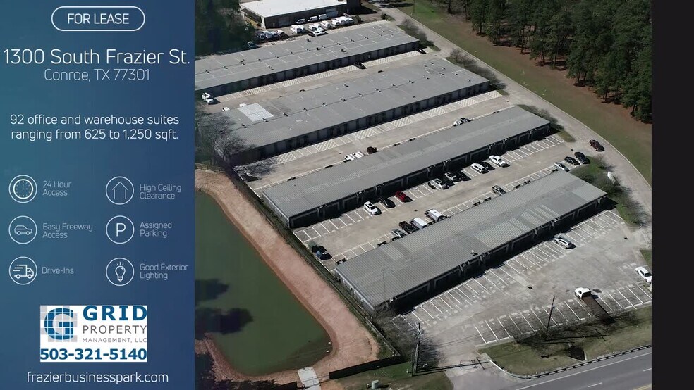 1300 S Frazier St, Conroe, TX à louer - Vidéo sur l’annonce professionnelle – Image 2 sur 16