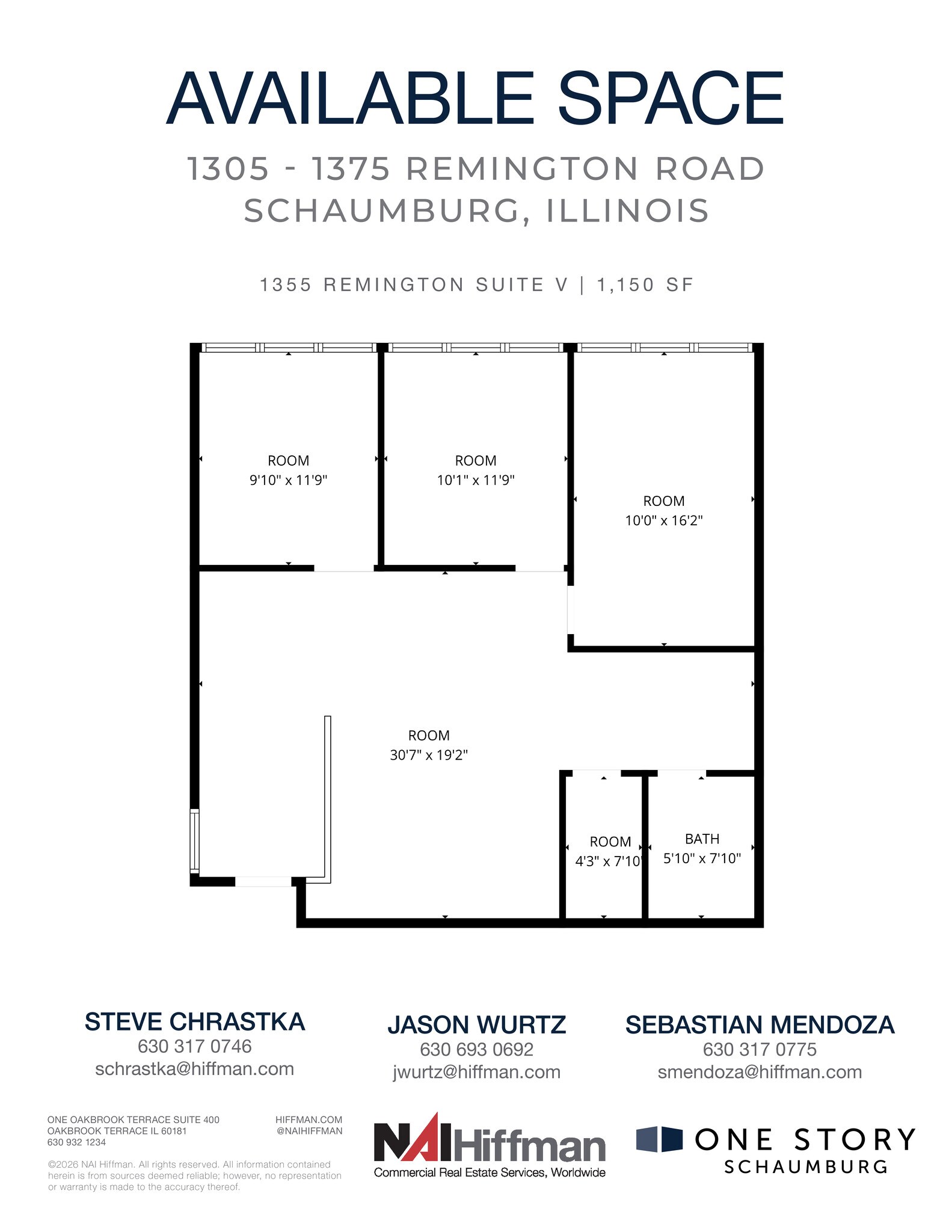 1305 Remington Rd, Schaumburg, IL à louer Plan d’étage– Image 1 sur 2