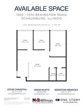 1305 Remington Rd, Schaumburg, IL à louer Plan d’étage– Image 1 sur 2