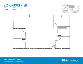 4700 Homewood Ct, Raleigh, NC à louer Plan d’étage– Image 1 sur 1