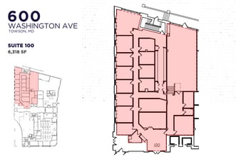 600 Washington Ave, Towson, MD à louer Plan d’étage– Image 1 sur 1