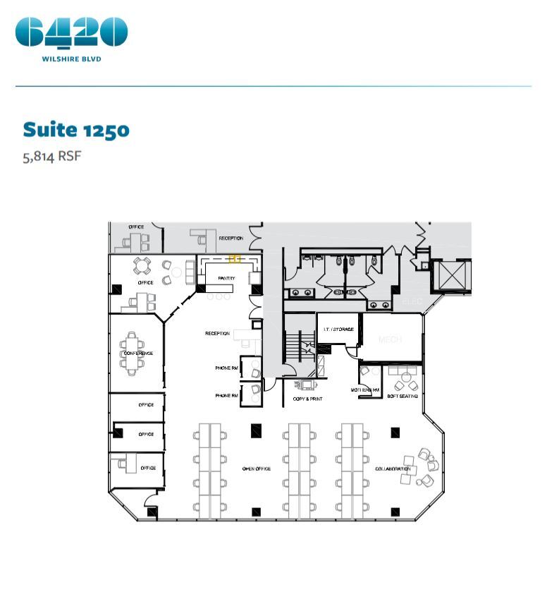 6420 Wilshire Blvd, Los Angeles, CA à louer Plan d’étage– Image 1 sur 1