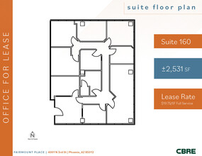 4001 N 3rd St, Phoenix, AZ à louer Plan d’étage– Image 1 sur 1