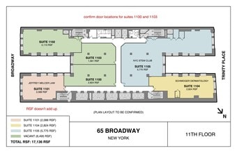 65 Broadway, New York, NY à louer Plan de site– Image 1 sur 6