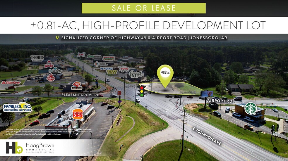 1722 Airport Rd, Jonesboro, AR à vendre - Aérien – Image 1 sur 7