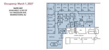 163 Madison Ave, Morristown, NJ à louer Plan d’étage– Image 1 sur 3