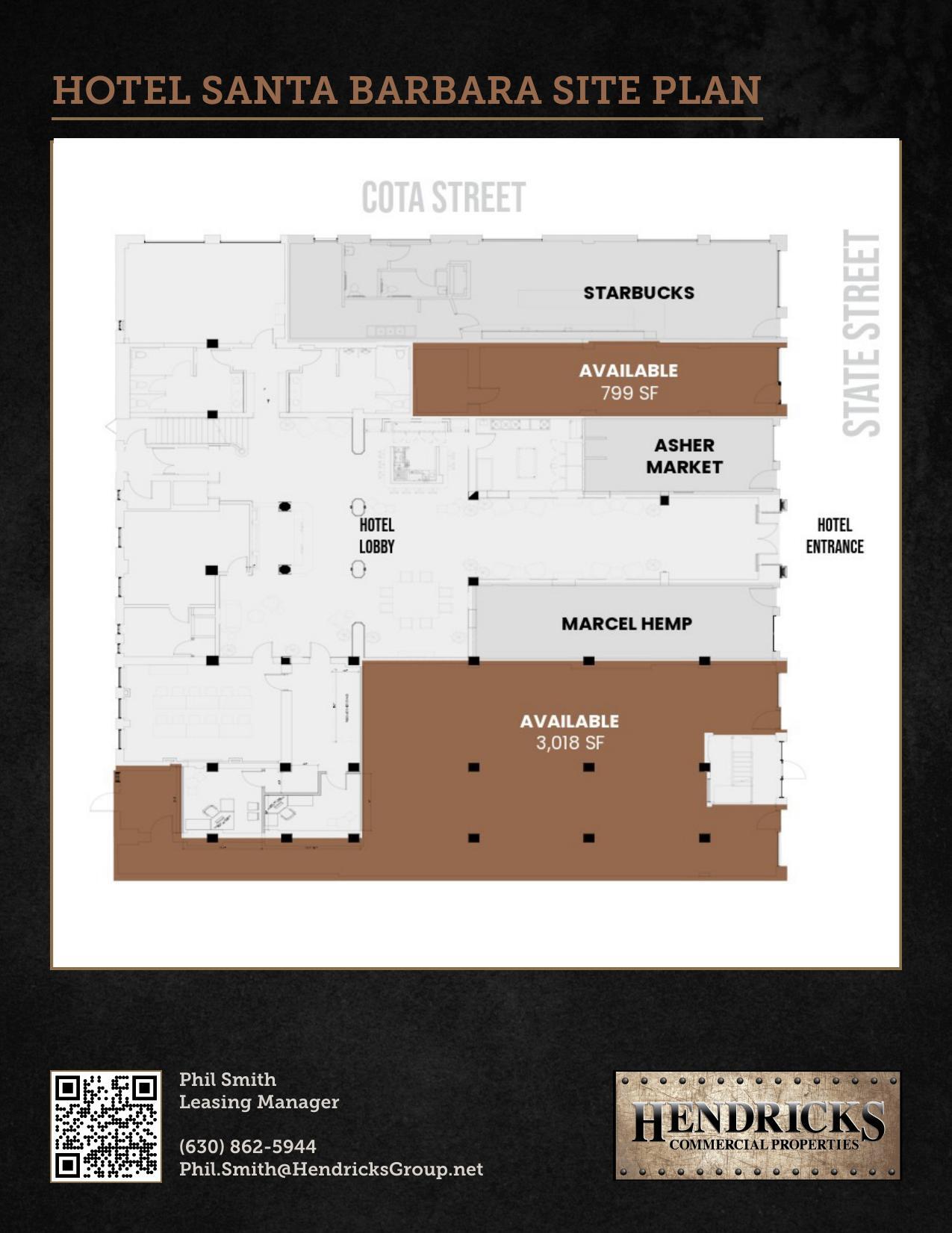 527-537 State St, Santa Barbara, CA à louer Plan d’étage– Image 1 sur 2
