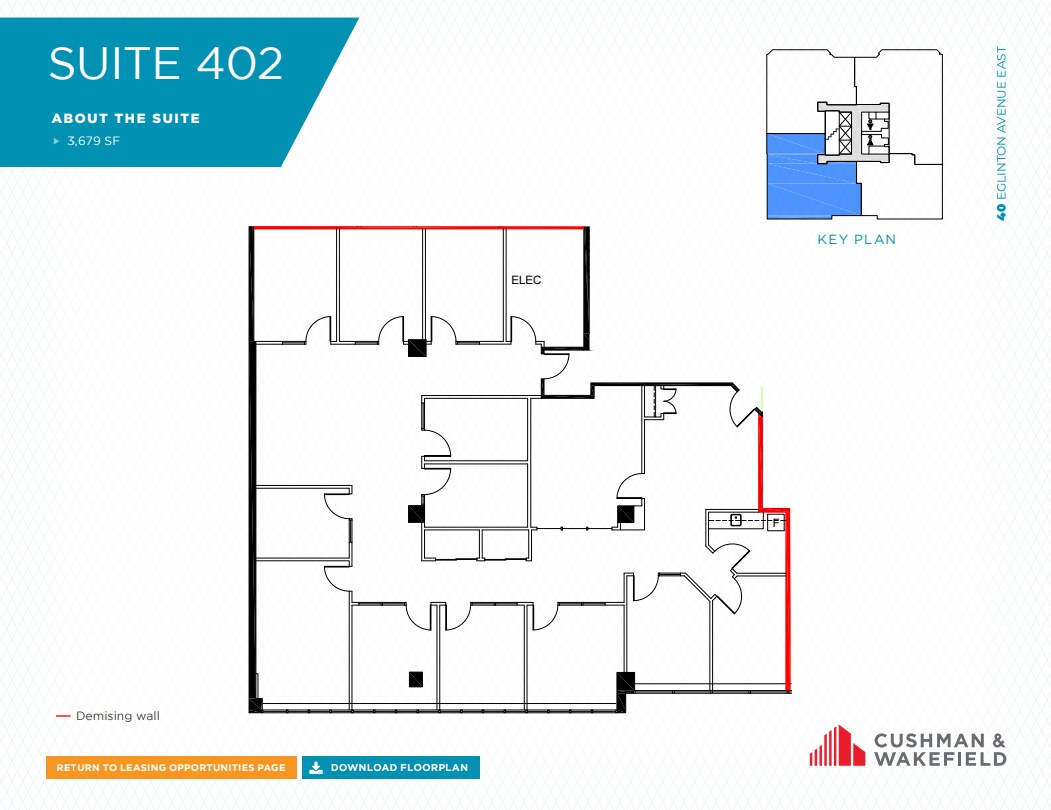 40 Eglinton Ave E, Toronto, ON à louer Plan d’étage– Image 1 sur 1
