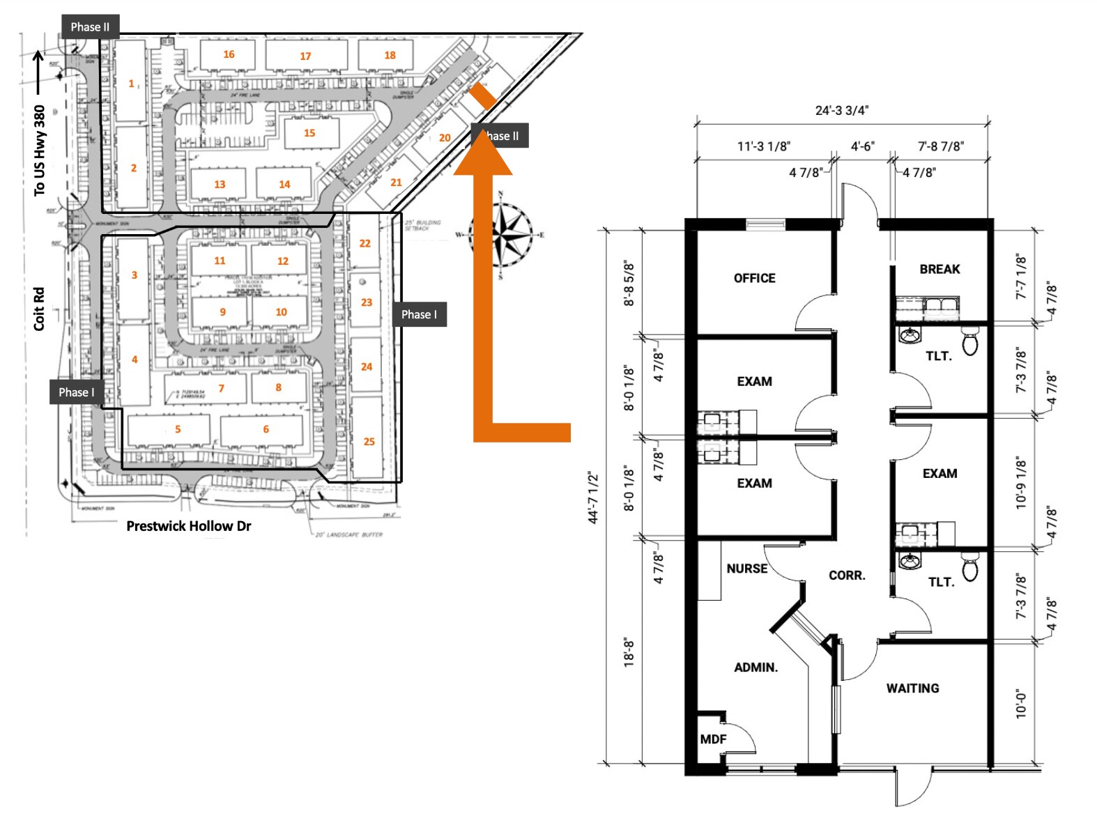 1400 N Coit Rd, McKinney, TX à louer Plan d’étage– Image 1 sur 8
