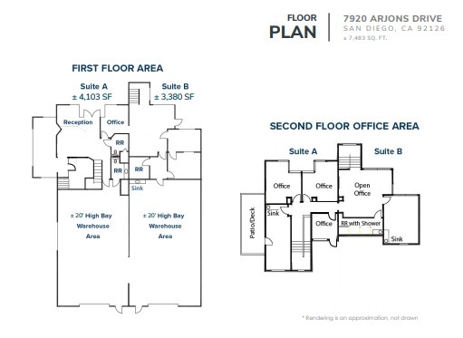 7920 Arjons Dr, San Diego, CA à louer Plan d’étage– Image 1 sur 1