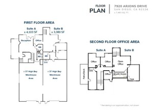 7920 Arjons Dr, San Diego, CA à louer Plan d’étage– Image 1 sur 1