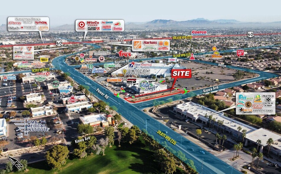 NEC Power Rd & Kiowa Ave, Mesa, AZ à louer - Aérien – Image 2 sur 2