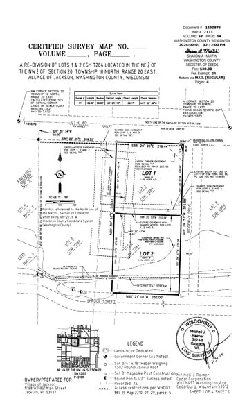 Ridgeway Dr & Hwy 60, Jackson, WI à vendre - Plan de site – Image 3 sur 3