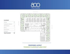 800 Third Ave, New York, NY à louer Plan d’étage– Image 1 sur 5