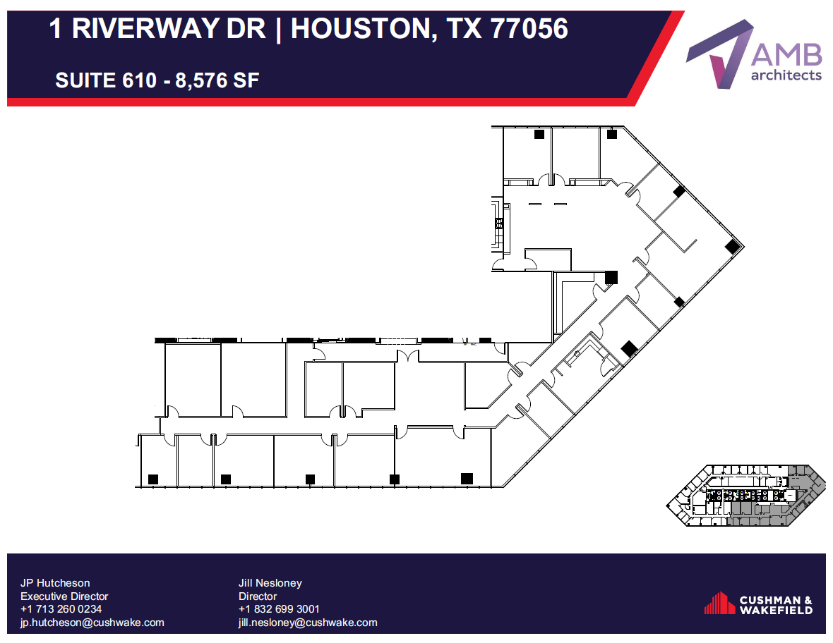 1 Riverway, Houston, TX à louer Plan d’étage– Image 1 sur 1