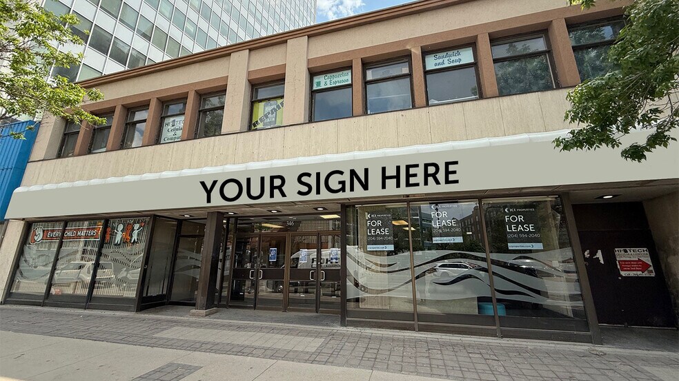 346 Portage Av, Winnipeg, MB à louer - Photo de l’immeuble – Image 2 sur 15