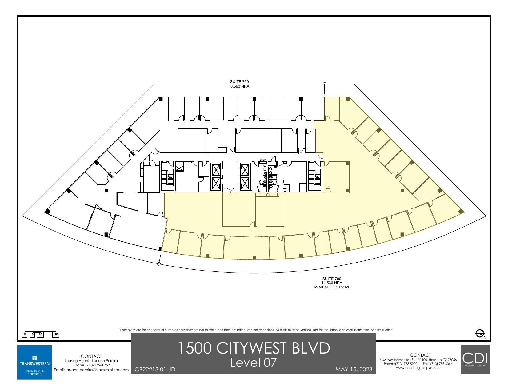 1500 Citywest Blvd, Houston, TX à louer Plan d’étage– Image 1 sur 1