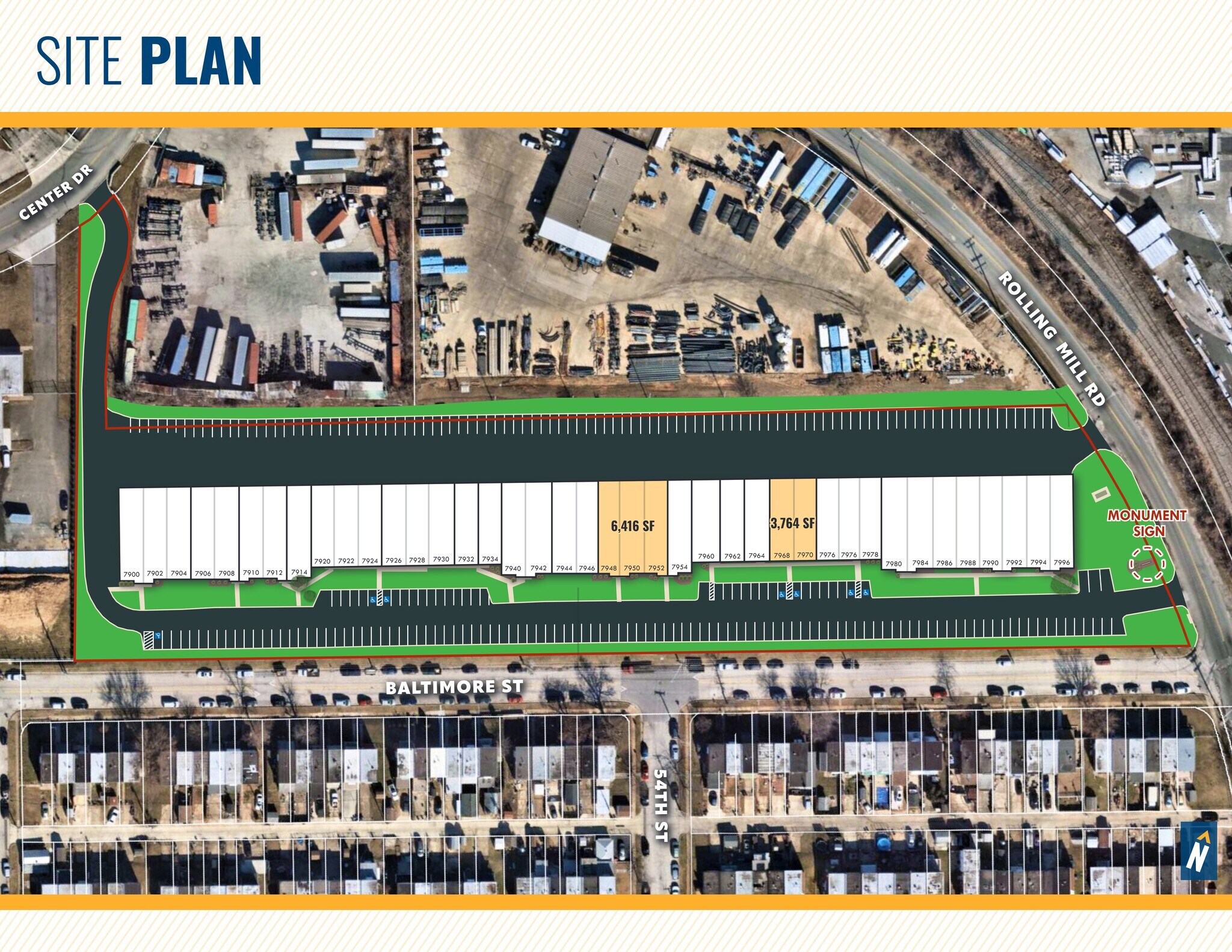 7900-7996 E Baltimore St, Baltimore, MD à louer Plan de site– Image 1 sur 17
