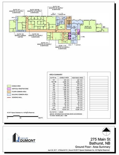 275 Main St, Bathurst, NB à louer - Plan de site – Image 1 sur 1