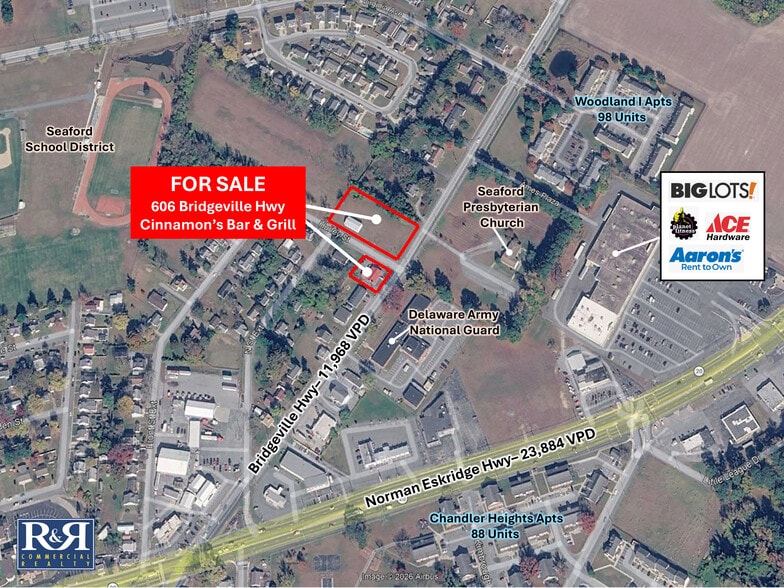 606 Bridgeville Hwy, Seaford, DE à vendre - Aérien – Image 2 sur 5