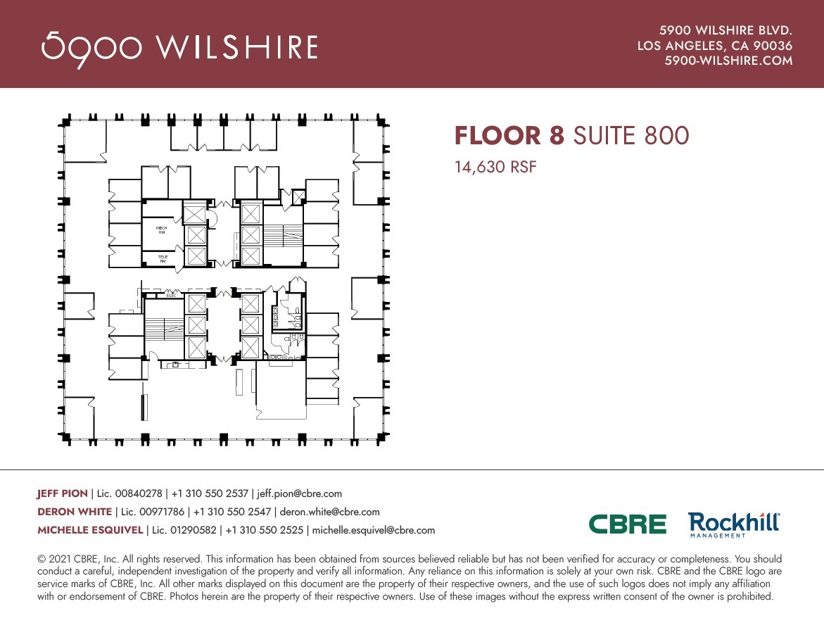 5900 Wilshire Blvd, Los Angeles, CA à louer Plan d’étage– Image 1 sur 1