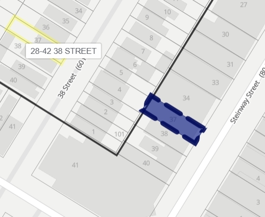 28-42-28-44 Steinway St, Long Island City, NY à louer - Plan cadastral – Image 3 sur 3