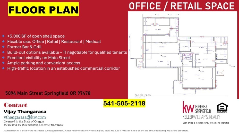 5094 Main St, Springfield, OR à louer - Plan d’étage – Image 2 sur 7