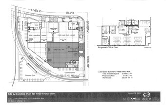 1050 Arthur Ave, Elk Grove Village, IL à louer Plan de site– Image 1 sur 1