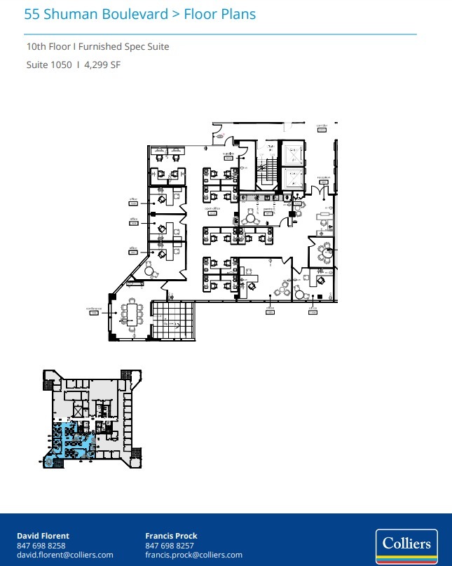 55 Shuman Blvd, Naperville, IL à louer Plan d’étage– Image 1 sur 1