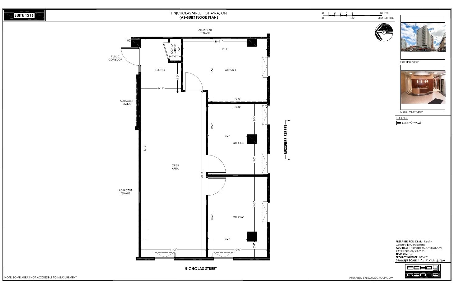 1-5 Nicholas St, Ottawa, ON à louer Plan d’étage– Image 1 sur 2