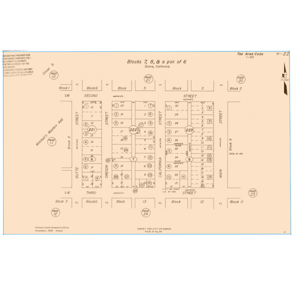 200 S California St, Dorris, CA à vendre - Plan cadastral – Image 1 sur 1