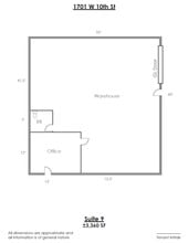 1701 W 10th St, Tempe, AZ à louer Plan d’étage– Image 1 sur 1