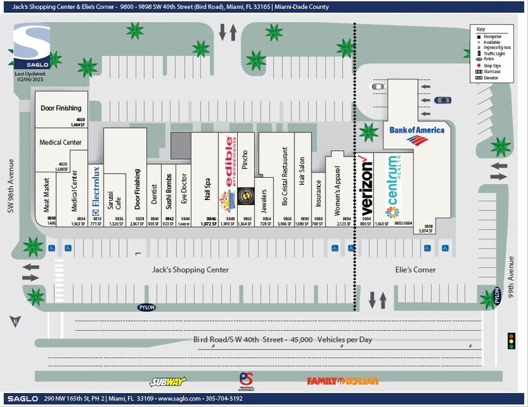 9800-9884 SW 40th St, Miami, FL à louer - Plan de site – Image 2 sur 8