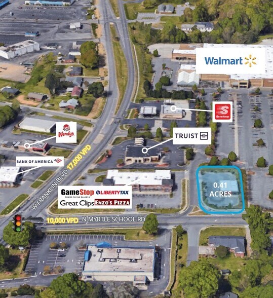 205 N Myrtle School Rd, Gastonia, NC à louer - Aérien – Image 1 sur 2