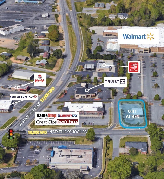 205 N Myrtle School Rd, Gastonia, NC à louer Aérien– Image 1 sur 3