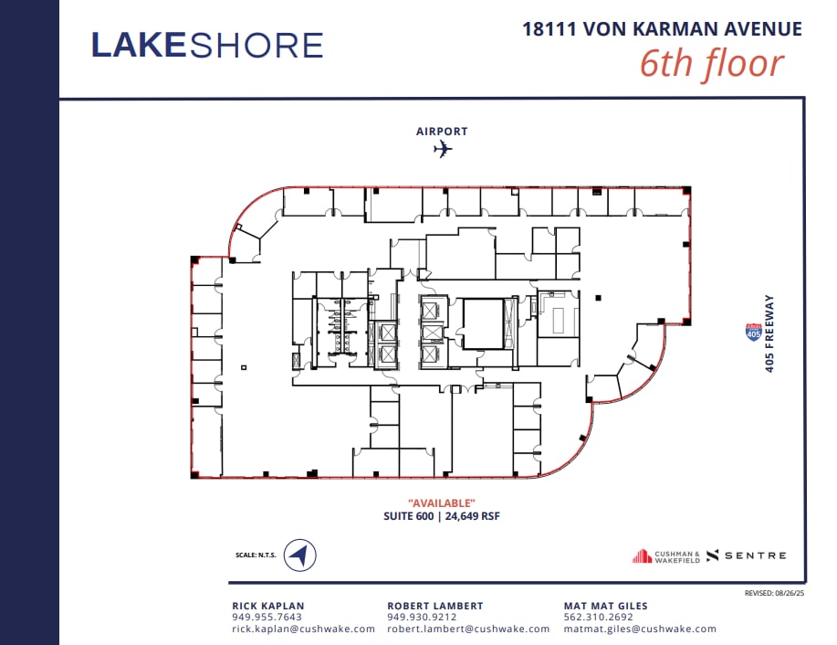 18101 Von Karman Ave, Irvine, CA à louer Plan d’étage– Image 1 sur 1