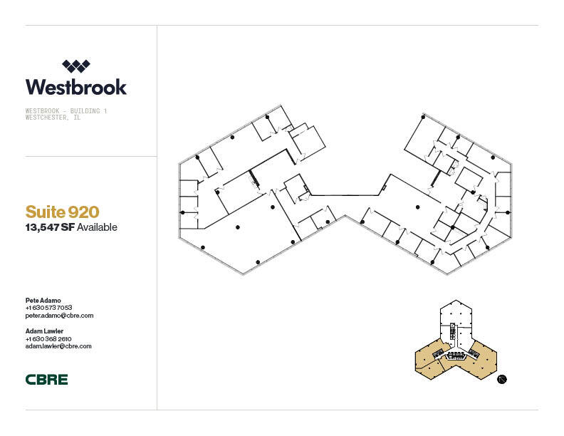 1 Westbrook Corporate Ctr, Westchester, IL à louer Plan d’étage– Image 1 sur 1