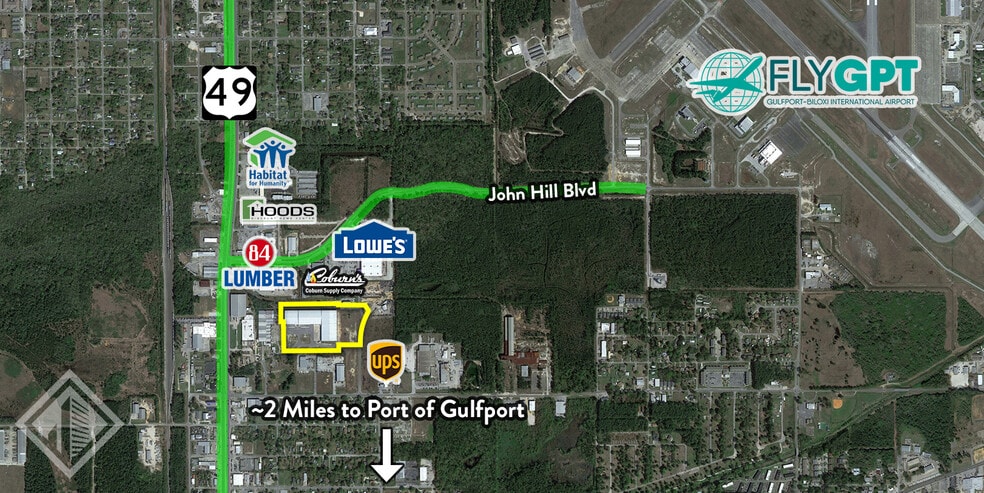3450 Giles Rd, Gulfport, MS à louer - Aérien – Image 2 sur 5