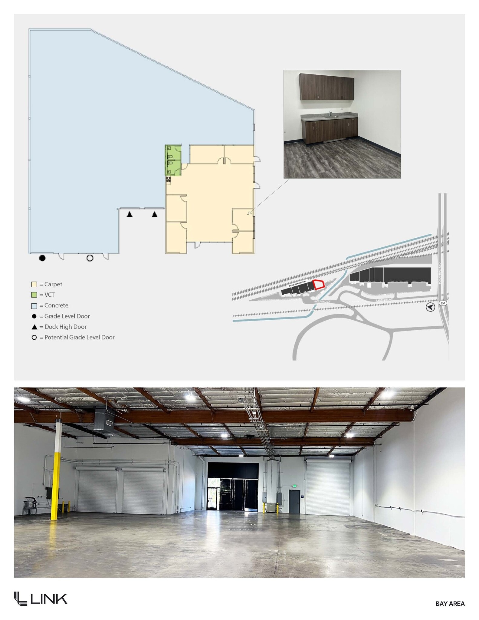 200-230 Railroad Ave, Milpitas, CA à louer Plan d’étage– Image 1 sur 3