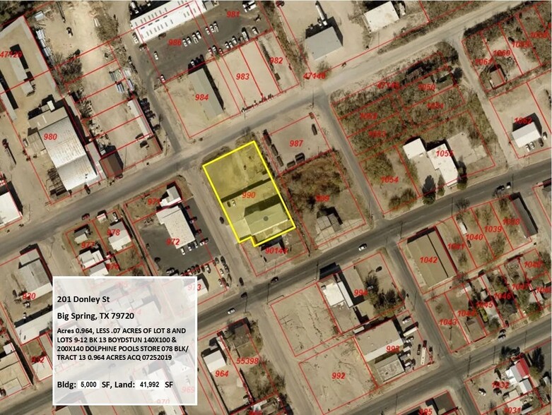 201 Donley St, Big Spring, TX à vendre - Aérien – Image 2 sur 10