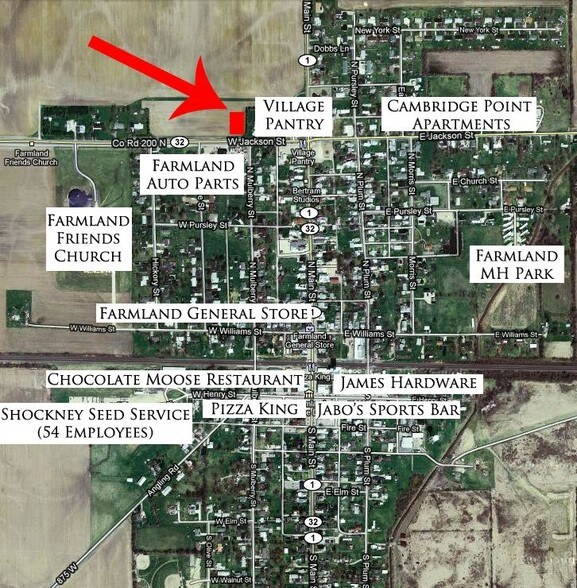 202 W Jackson St, Farmland, IN à vendre - Aérien – Image 1 sur 1