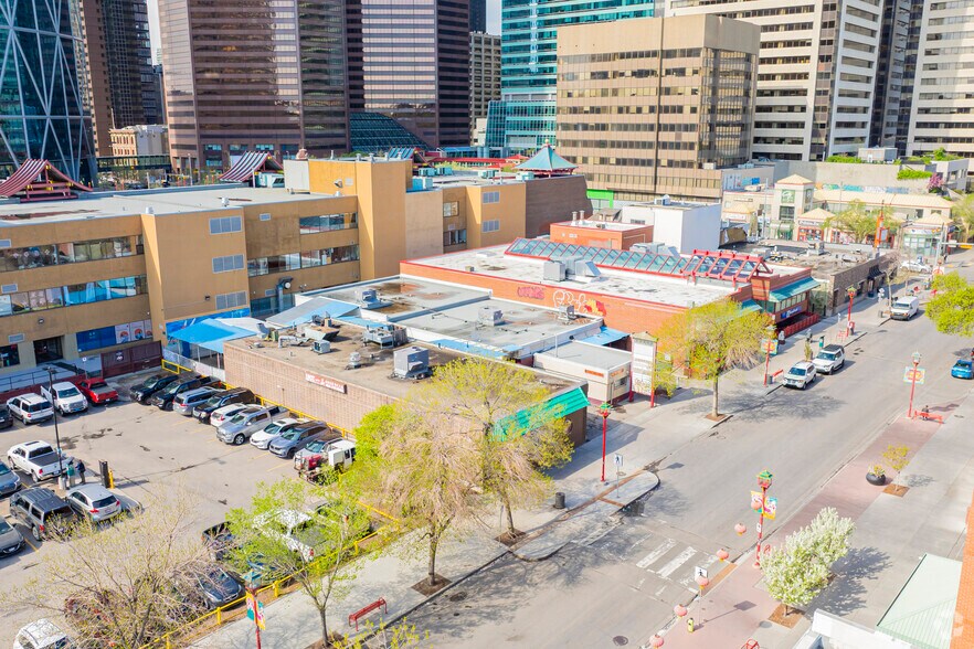 123 3rd Ave SE, Calgary, AB à vendre - Aérien – Image 2 sur 3