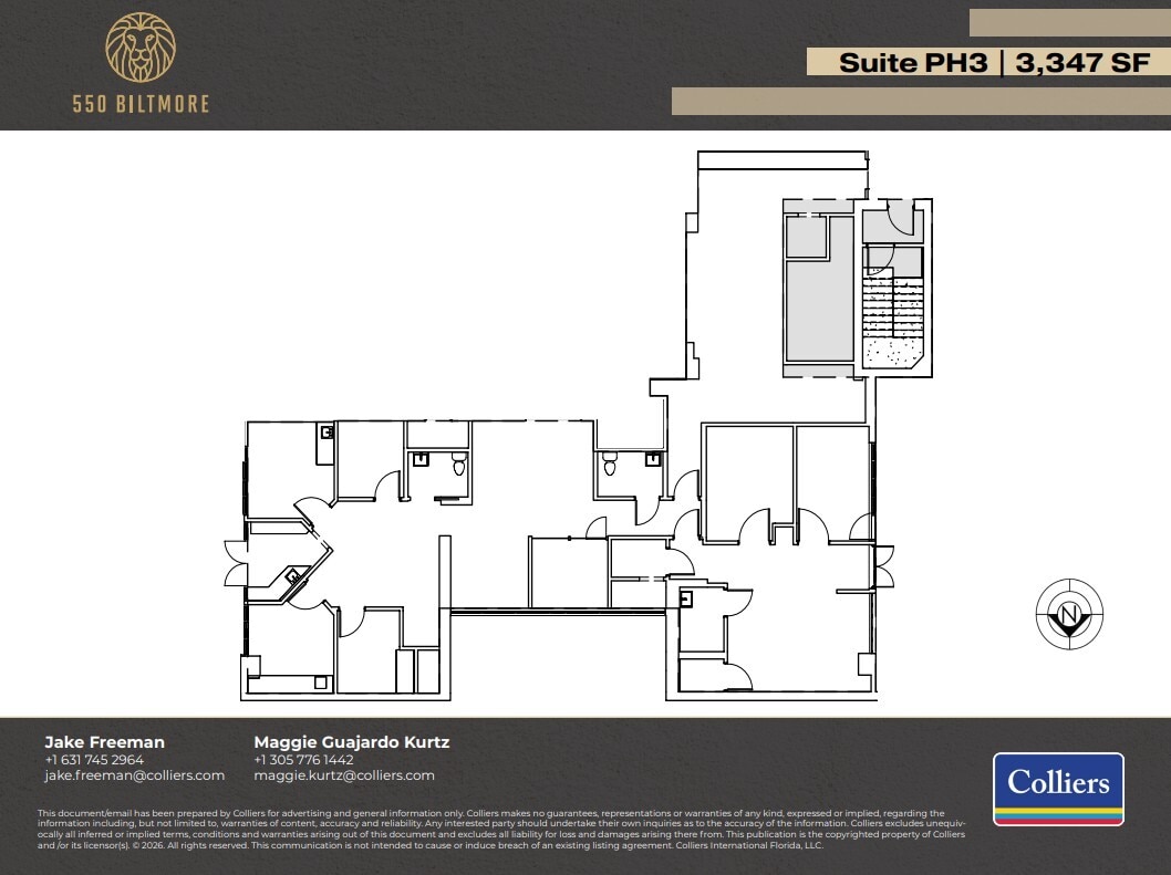 550 Biltmore Way, Coral Gables, FL à louer Plan d’étage– Image 1 sur 1