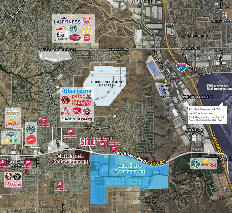 SEC Van Buren Blvd & Barton Rd, Riverside, CA à louer Carte– Image 1 sur 2