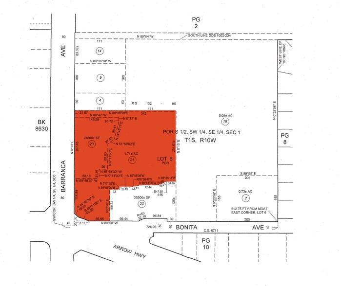 1788 S Barranca Ave, Glendora, CA à louer - Plan cadastral – Image 2 sur 12
