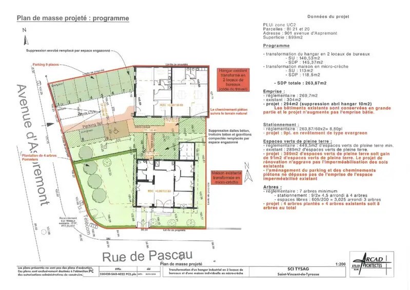 Bureau dans Saint-Vincent-de-Tyrosse à louer - Plan de site – Image 2 sur 3