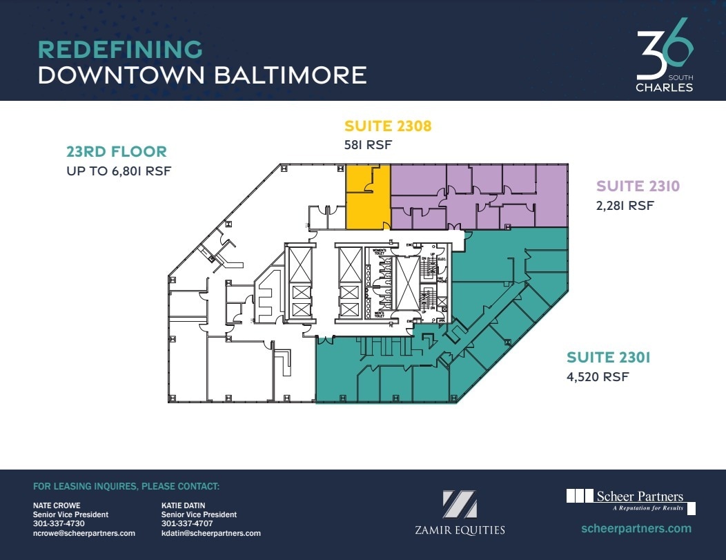 36 S Charles St, Baltimore, MD à louer Plan d’étage– Image 1 sur 1